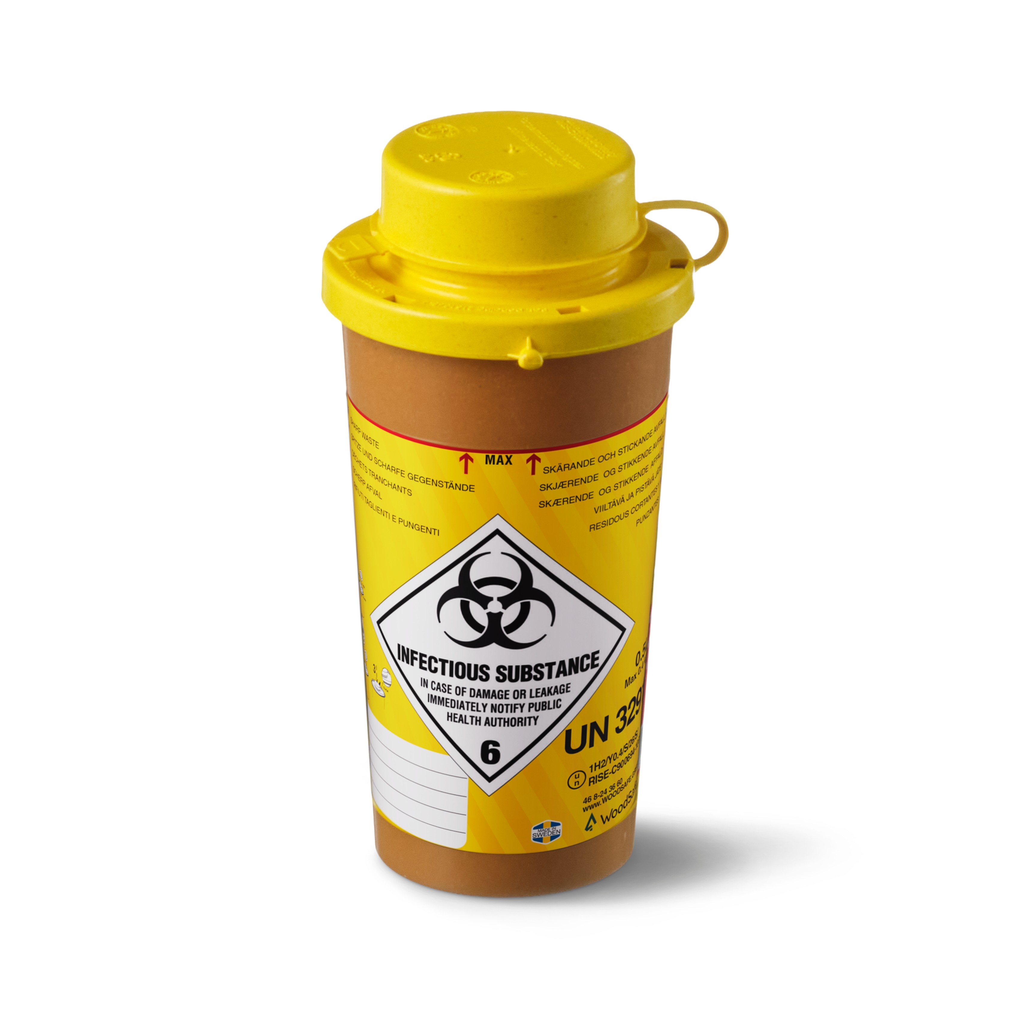 WoodSafe 0.5 L Sharps & Hazardous Waste Container